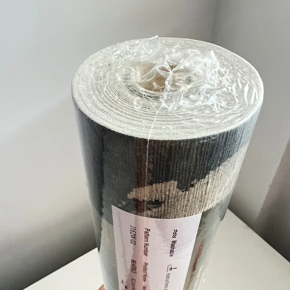Jane Churchill Atmosphere IV Beatrice Vinyl Wallpaper Blue Cream J162W-02 11yds